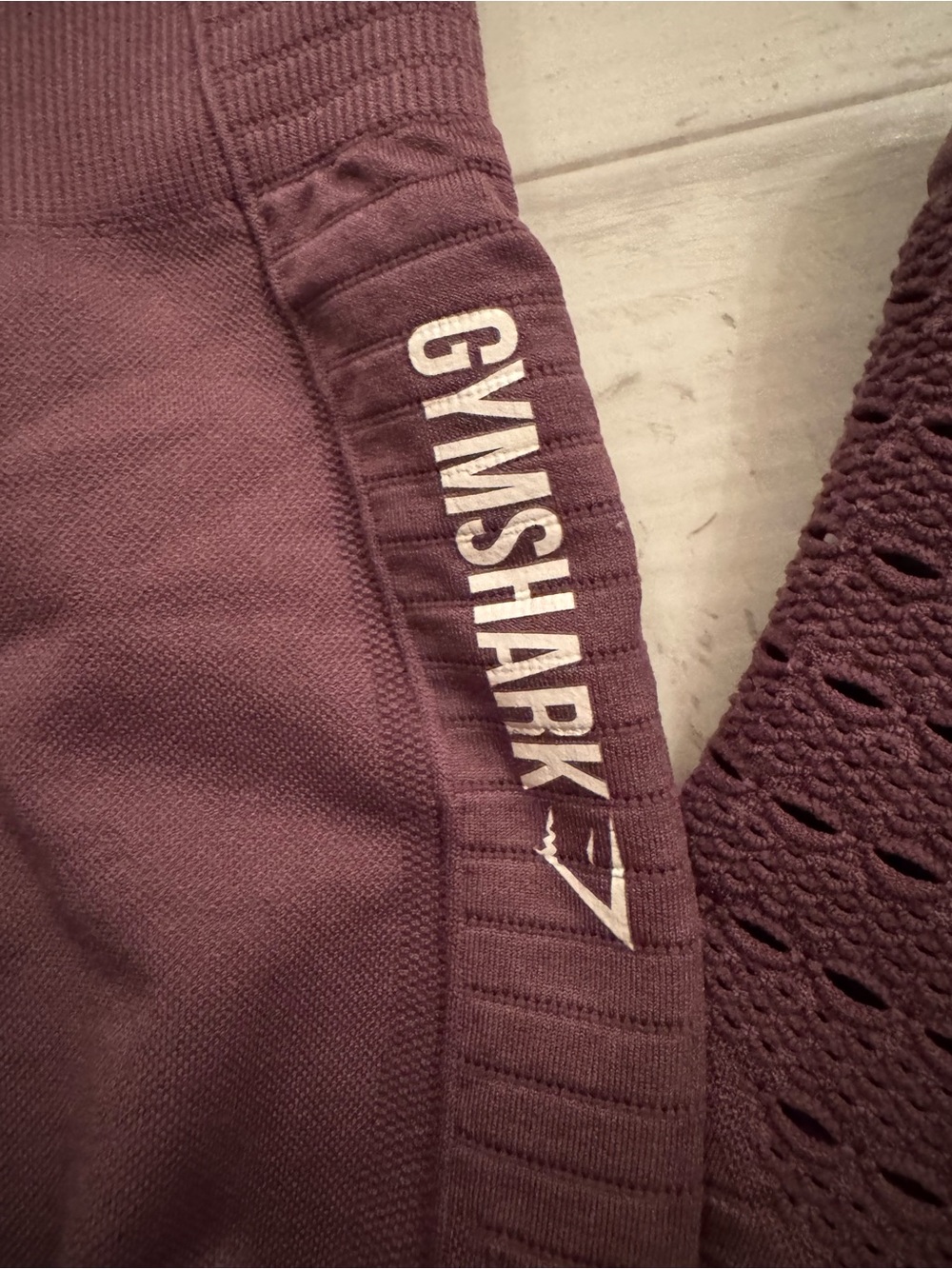 Gymshark Plum Seamless Leggings with White Logo
